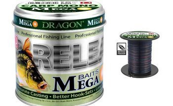 Żyłka MegaBAITS Carp Mono 600 m 0.18 mm/3.80 kg camou/4-kolor.ciemna    DRAGON TDC-30-24-018
