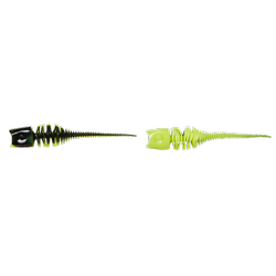 EFFZETT GARLIC TROUT LURE 6CM UV YELLOW BLACK 10PCS BULK DAM (77645)