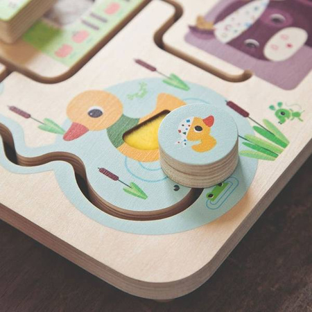 LILLIPUTIENS Drewniany labirynt sensoryczny Farma 18 m+