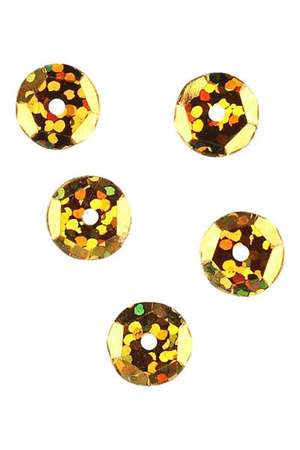 CEKINY ZŁOTE śr.8mm - ZŁOTE - op.20szt. MIKADO AM-SUR-C01-8-Y