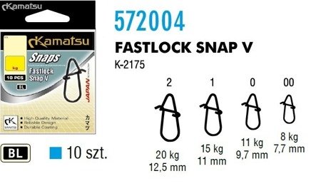 AGRAFKA FASTLOCK V KOL.BL ROZM. 00/7,7mm/8kg OP.10SZT KAMATSU 572004000