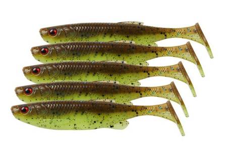 FAT MINNOW T-TAIL 10.5CM 11G CHARTREUSE PUMPKIN 5PCS Savage Gear (76998)