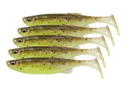 FAT MINNOW T-TAIL 13CM 20G GREEN PEARL YELLOW 5PCS Savage Gear (77001)