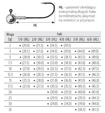 Główka jigowa  V-POINT SPEED 20 szt. 1/0 10 g    DRAGON PDF-621-100-010