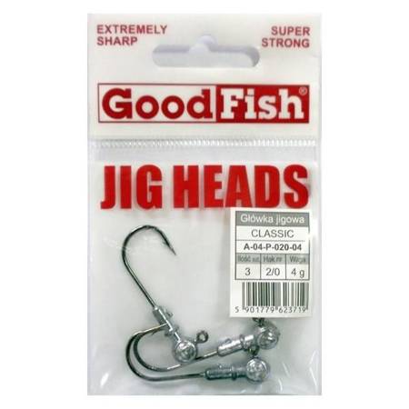 Główki jigowe rozm. 6/0, 24g, (3 szt.) GoodFish A-04-P-060-24