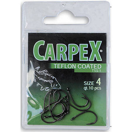 Haczyk karpiowy Carpex Teflon Super Strong 1, rozmiar 8 (10 szt.) Carpex 02-C-TSS1-008