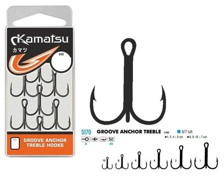 KAMATSU KOTWICE K-082 GROOVE ANCHOR TREBLE  02BLN OP.5SZT 517000302