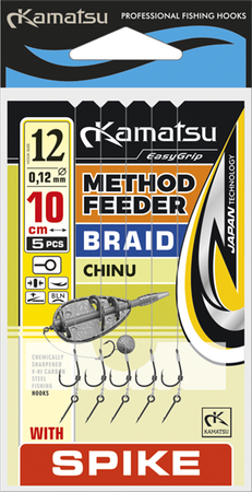 KAMATSU METHOD FEEDER BRAID CHINU SPIKE 8 BLNO/10cm/0,14mm K-007 OP.5 SZT KAMATSU KONGER 502222308