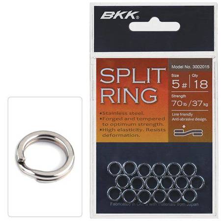 KÓŁKO ŁĄCZNIKOWE BKK - SPLIT RING Nr.2 STAINLESS STEEL - torebka 18szt.