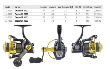 Kołowrotek  Ryobi ZAUBER CF worm-shaft / metal 1000 9BB+Inf.AR    DRAGON CHW-ZAF-1000