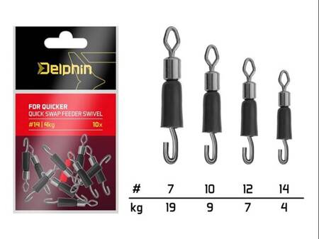 Krętlik do szybkiej wymiany Delphin FDR Quicker / 10szt. #7/19kg Delphin (101003551)