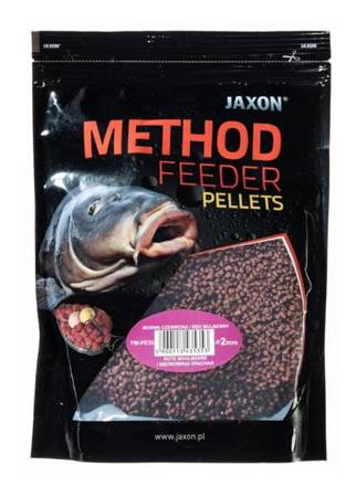 PELLETS METHOD FEEDER 4MM MORWA CZERWONA 500G JAXON FM-PE25