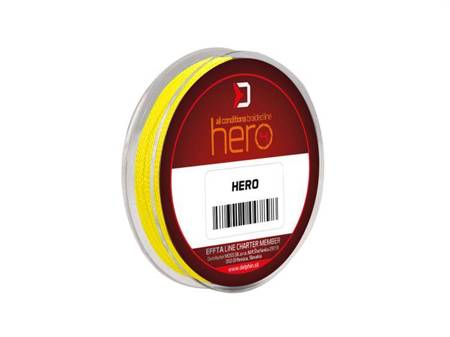 PLECIONKA HERO 4 / fluo żółta 0,12mm 8,2kg   15m Delphin (101001776)