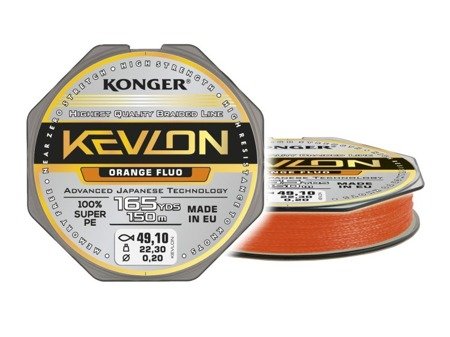 PLECIONKA KEVLON ORANGE FLUO X4 0,16/150 KONGER 250153016