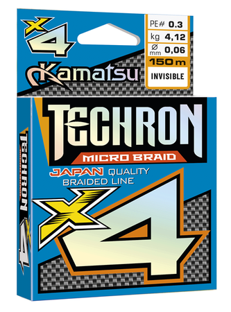PLECIONKA TECHRON MICRO BRAID X4 INVISIBLE 0,10/0.6#/150 KAMATSU 206152010