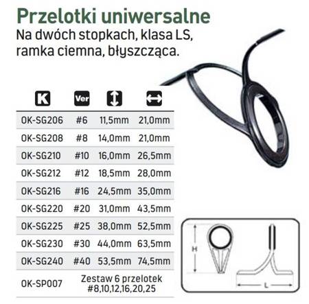 PRZELOTKA UNIWERSALNA NA DWÓCH STOPKACH SIC ZIRCONIA 12 1X5SZT JAXON  OK-SG212