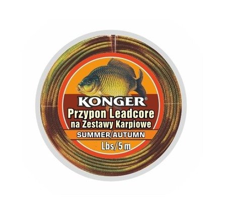 PRZYPON LEADCORE SUMMER AUTUMN NA ZESTAWY KARPIOWE 25Lbs/5m TEAM CARP KONGER 960005025