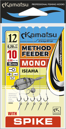 PRZYPON METHOD FEEDER MONO ISEAMA 10 BLNO/10cm/0,22mm SPIKE K-006 OP.5 SZT KAMATSU KONGER 504019310