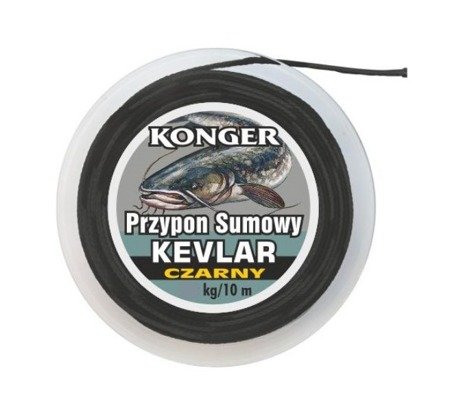 PRZYPON SUMOWY KEVLAR 150kg/10m CZARNY KONGER 285011150