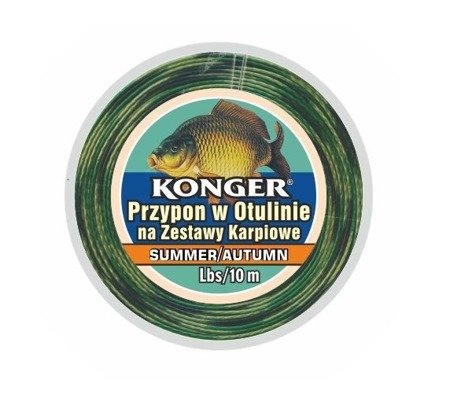 PRZYPON W OTULINIE SUMMER/AUTUMN NA ZESTAWY KARPIOWE 45Lbs/10m TEAM CARP KONGER 960013045