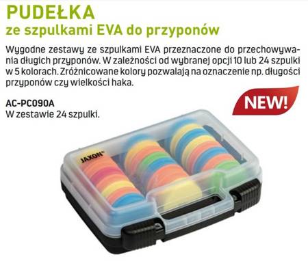 PUDEŁKO ZE SZPULKAMI EVA DO PRZYPONÓW -24 SZPULE JAXON AC-PC090A