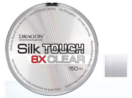 Plecionka  SilkTOUCH 8X Clear 150 m 0.14 mm/13.80 kg przeźroczysta    DRAGON PDF-42-00-314