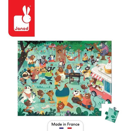 Puzzle w walizce Rodzina misiów 54 elementy 5+ Made in France, Janod