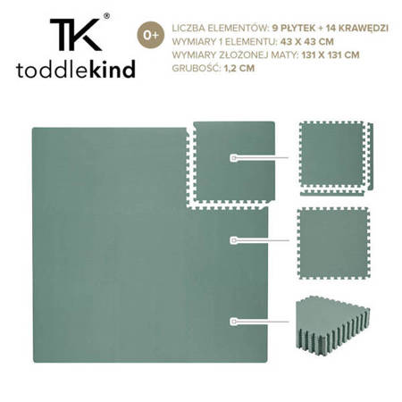 TODDLEKIND Mata do zabawy piankowa podłogowa Classic Playmat Moss