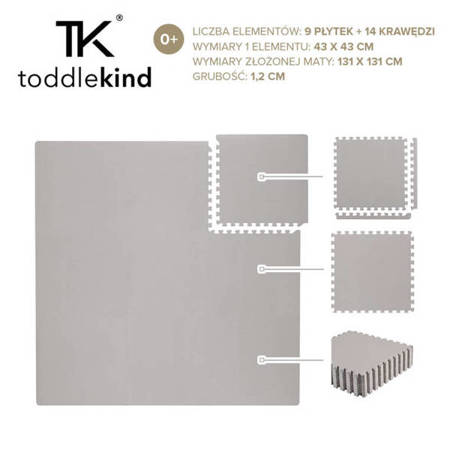 TODDLEKIND Mata do zabawy piankowa podłogowa Classic Playmat Stone