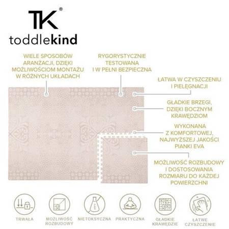 TODDLEKIND Mata do zabawy piankowa podłogowa Prettier Playmat Persian Sand Beige