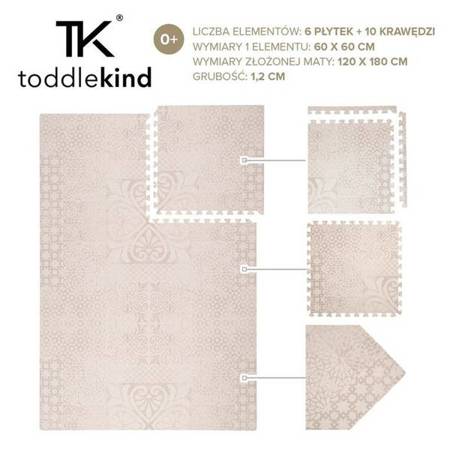 TODDLEKIND Mata do zabawy piankowa podłogowa Prettier Playmat Persian Sand Beige