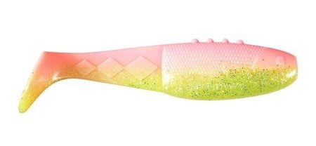 V-LURES Reno Killer PRO - ZANDER FREAK 2,5"/6cm 5szt./bag CHARTREUSE/PINK silver BOX    DRAGON CHE-RN25D-30-301