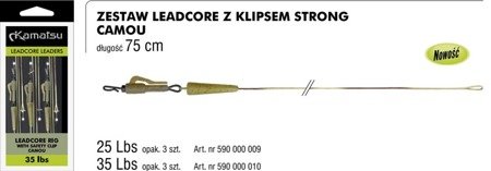 ZESTAW LEADCORE Z BEZPIECZNYM KLIPSEM SAFETY CAMOU 35LBS OP.3SZT KAMATSU 590000010