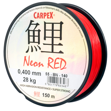 Żyłka Carpex Neon Red, 0.36mm, 150m Carpex 55-BN-136