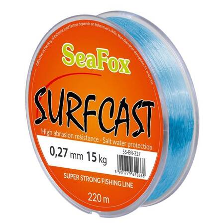 Żyłka Sea Fox Surfcast 0.27mm, 220m, jasnoniebieska Sea Fox 55-BR-227